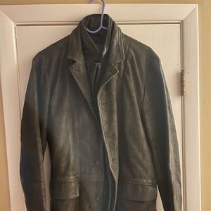 AllSaints Survey Leather Blazer
